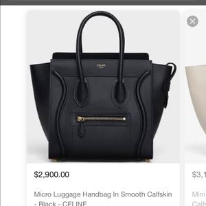 MICRO LUGGAGE HANDBAG IN SMOOTH CALFSKIN